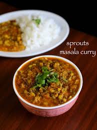 Sprouts Curry Recipe Moong Sprouts Sabzi Sprouts Recipe Recipe Curry Recipes Indian Food Recipes Vegetarian Sprout Recipes