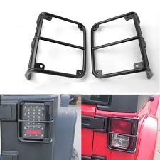 For 2007 17 Jeep Wrangler Jk Unlimited Black Light Guard For Rear Taillights Jk Tail Light Cover For Jeep Wrangler Accessories Light Guard Tail Light Guardsblack Taillight Covers Aliexpress