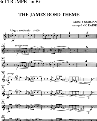 Jordi martí at sheet music plus. James Bond Theme Jazz Band Trumpet 3 In Bb Sheet Music By Monty Norman Nkoda