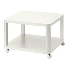 Tingby Desserte Roulante Blanc 64x64 Cm Ikea Ikea Coffee Table Ikea Side Table Coffee Table With Wheels