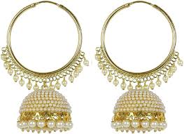 Forever 14k two tone twist oval hoop earrings sale $80.00. Amazon Com Royal Bling Stylish Traditional Indian Jewelry Hoop Jhumki Jhumka Earrings For Women Clothing Shoes Jewelry