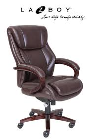 La Z Boy Bellamy Comfort Core Traditions Executive Office Chair Coffee Brown