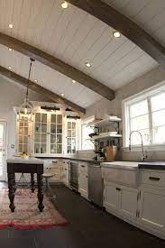 Shiplap vaulted bathroom ceiling with rustic wood beams transitional. Traditional Kitchen By Avante Interiors Rustic Kitchen Design Kitchen Design Wooden Ceiling Design
