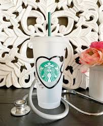 Stethoscope Healthcare Professional Starbucks Cup Doctor Personalized Cup Nurse Physicians Assistant Starbucks Cups Starbucks Cup Design Coffee Cup Design