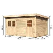 Karibu Gartenhaus Mattrup 303 X 456 Cm Wandstarke 28 Mm Flachdach Natur Bauhaus Karibu Gartenhaus Gartenhaus Bauhaus