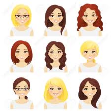 This is pretty normal that we do see so many celebrity sporting different. Set Of Cute Girls With Different Hairstyles And Color Isolated Royalty Free Cliparts Vectors And Stock Illustration Image 60632567