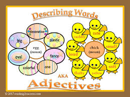 Therefore, teaching adjectives shouldn't be neglected and considered something secondary. Reading2success Describing Words Aka Adjectives