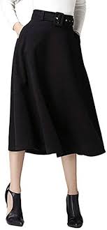 Black A Line Midi Skirt Uk Cr Women S Black High Waist A Line Flared Long Skirt Winter Fall Midi Skirt Black Small At Amazon Women S Clothi Long Skirt Winter Midi Skirt Fall Winter Skirt