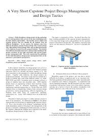 — required to submit with each section of paper. Pdf A Very Short Capstone Project Design Management And Design Tactics