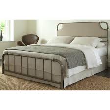 Dahlia Snap Bed With Beige Upholstered Headboard And Folding Metal Side Rails