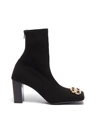 Create a professional knit logo in minutes with our free knit logo maker. Balenciaga Leather Double Square Logo Plaque Knit Ankle Boots In Black Lyst