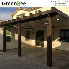 These patio covers divert rainfall onto your lawn or garden area, leaving your patio furnishings protected. Greenbee Patio Covers On Twitter All Of Our Patios Are Built To Fit Your Backyard Perfectly Like This Spanish Brown Newport Sold Roof Patio With The Beveled End Style It Fits