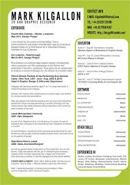 Mark Kilgallon Gorgeous Use Of Colour It Cv Curriculum Vitae Creative Cvs