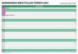 Bei der planung für den urlaub 2021 werden viele feststellen: Ferien Nordrhein Westfalen 2021 Ferienkalender Ubersicht