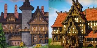 Medieval castle with town · 3. Minecraft 10 Medieval House Designs That Are Perfect For Any Kingdom