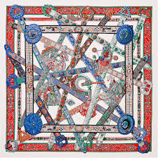 La Maison Des Carres Hermes Le Songe De La Licorne Hermes Scarf Scarf Design Art Scarves