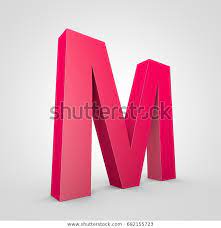 Pink Letter M Uppercase 3d Render Stock Illustration 692155723 Pink Letter Stock Illustration Lettering