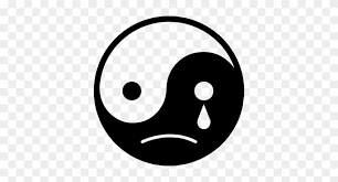 Vinil Decorativo Yin Yang Triste Smiley Noir Et Blanc Triste Free Transparent Png Clipart Images Download