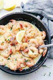 Sauteed shrimp are smothered in a white wine, garlic, and cream sauce and served over rice, couscous, or steamed vegetables. Creamy Parmesan Garlic Shrimp Pasta The Recipe Critic