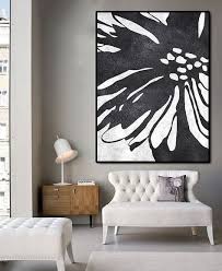 Black And White Flower Pictures Wall Art Huge Abstract Painting On Canvas Vertical Canvas Painting Extra Large Wall Art Abstract Art Flower Ha Extra Large Wall Art Large Wall Art Abstract Painting