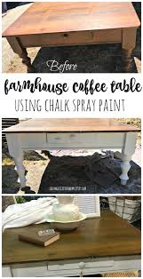 The Best Budget Friendly Farmhouse Spray Paint Diys The Cottage Market In 2020 Diy Farmhouse Coffee Table Coffee Table Farmhouse Coffee Table Makeover