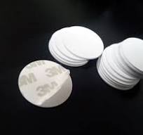 round pvc rfid coin tag with strong 3m adhesive