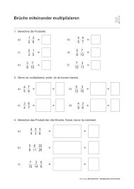 Brüche mathe arbeitbletter klasse 6. Schwerpunkte