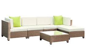 Gardeon 6pc Sofa Outdoor Furniture Set Wicker Rattan Lounge Setting Beige Pool Outdoor Lounge Set Outdoor Lounge Furniture Affordable Outdoor Furniture