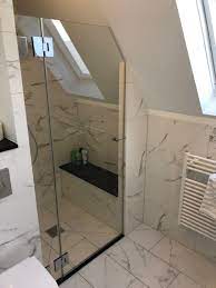 2 delige balance douchedeur maatwerk model cl19d onder schuin dak zolder badkamer badkamer badkamer op zolder wasruimte zolder