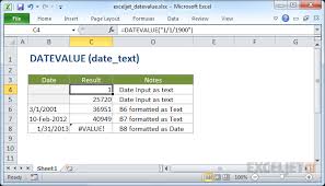 How To Use The Excel Datevalue Function Exceljet