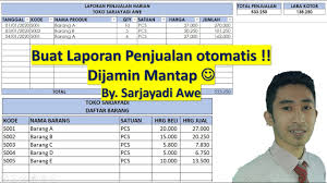 Membuat Laporan Penjualan Sederhana Buat Usaha Otomatis Kelihatan Laba Kotor Penjualan Youtube