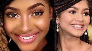 Zendaya Inspired Makeup Tutorial Celeb Collab With Mittysurtz Zendaya Eyebrows Makeup Inspiration Celebrity Eyebrows