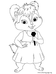 alvin and the chipmunks eleanor singing coloring page cartoon pages disney coloriage vengeurs