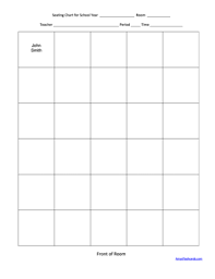 Fillable Online Seating Chart Form 6 By 5 Blank Seating