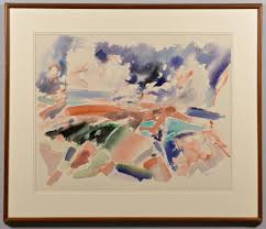 Lot 219: George Cress TN Cubist Watercolor