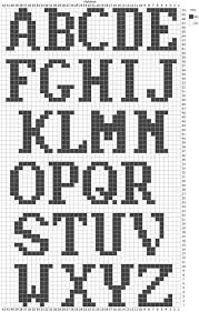 alphabet chart for duplicate stitch crochet letters