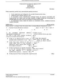 Ministerul educaţiei naționale centrul naţional de evaluare şi examinare. Simulare Bac 2017 Proba La Alegere A Profilului Si Specializarii Subiecte Si Bareme Stirileprotv Ro