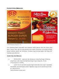 Kali ini saya memberikan contoh teks perkenalan diri dalam bahasa inggris. Contoh Iklan Makanan Pdf
