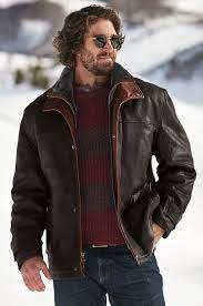 Jack Frost Leather Coat With Shearling Lining Overland Fall Outfits Men Winter Outfits Men Mens Winter Fashion