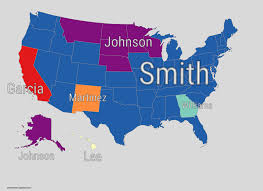 Most Common Surname In The United States By State Maps Interestingmaps Interesting America Map Facts About America Map