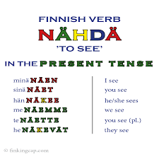 The Finnish Verb Nahda Learn Finnish Finnish Language Finnish Words