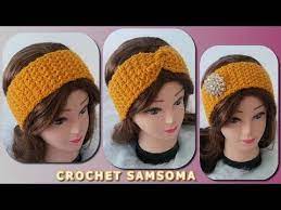 كروشيه بندانة شعر مميزة وانيقة بغرزة الغريت ربطة شعر كروشيه تلبس بشكلين crochet headband youtube crochet hats knitting paterns crochet