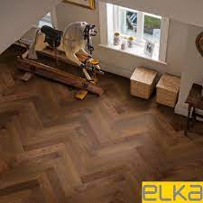 Elka Dark Smoked Oak Engineered Herringbone Flooring In 2020 Herringbone Floor Flooring Engineered Wood Floors