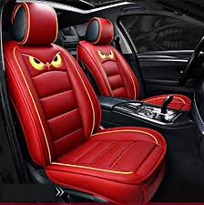 Ptowl Cartoon Full Set Universal Fit 5 Seats Car Surround Https Www Amazon Com Dp B07vrnx1r2 Ref Cm Sw Leather Car Seats Car Seats Leather Car Seat Covers