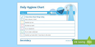Daily Hygiene Tick List Worksheet Worksheet Daily