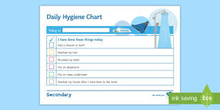 daily hygiene tick list worksheet worksheet daily