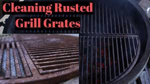 How do i clean and remove spots from my burner grates? How To Clean Rusted Cast Iron Grill Grates Youtube