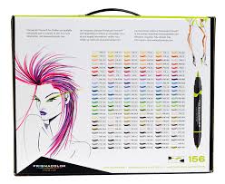 prismacolor double ended brush marker set 156