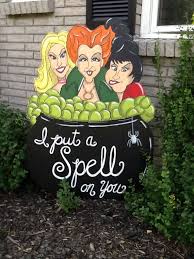Hand Painted Hocus Pocus Sanderson Sisters Halloween Yard Art Halloween Yard Art Halloween Yard Halloween Yard Decorations