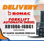 PENGIRIMAN UNIT BOMAC FORKLIFT AUTOMATIC DIESEL 10T RD100A-16BG1 KE PT.  HAGITA MANDIRI PERKASA